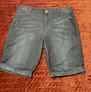 Juicy Couture Distressed Bermuda Shorts sz 12 EUC